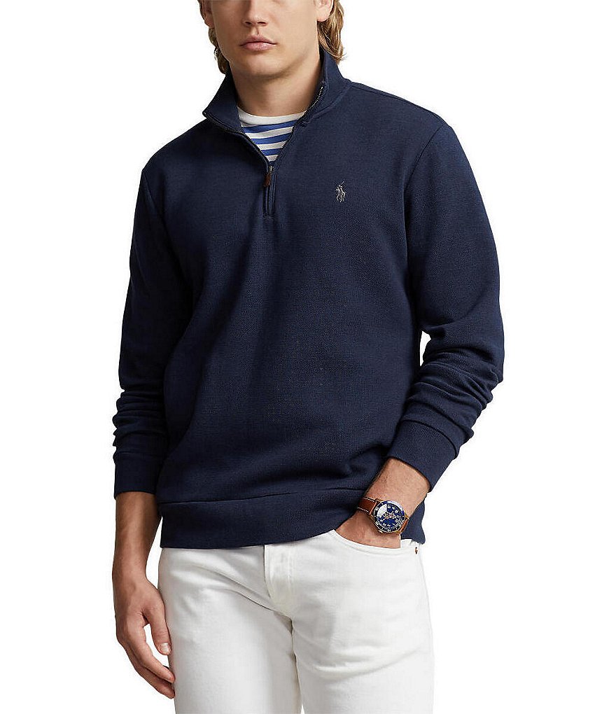 Polo Ralph Lauren Double-Knit Mesh Quarter-Zip Pullover