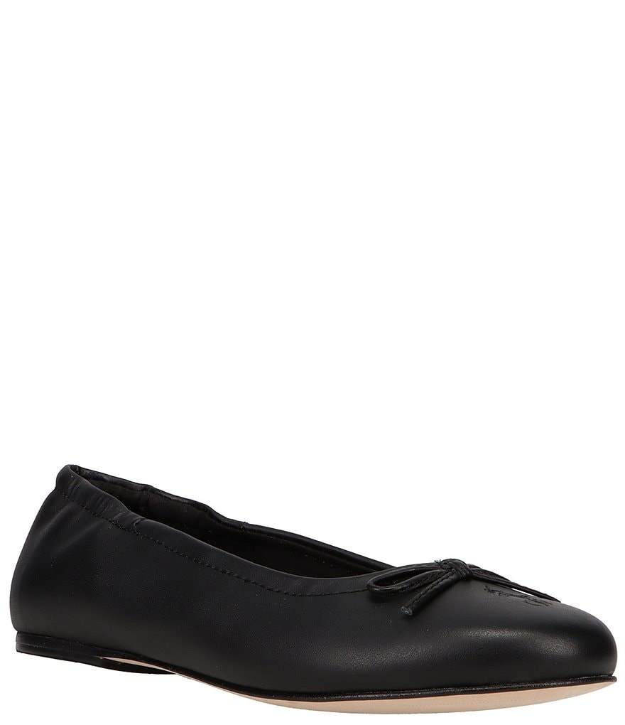 Leather ballet flats Lauren Ralph Lauren Black size 39 EU in Leather -  31562874