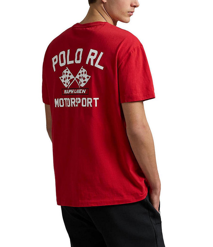 目を引く☆【Polo Ralph Lauren】Motorsport Graphic T-Shirt Polo Ralph Lauren Motorsport Graphic Slub Jersey Short
