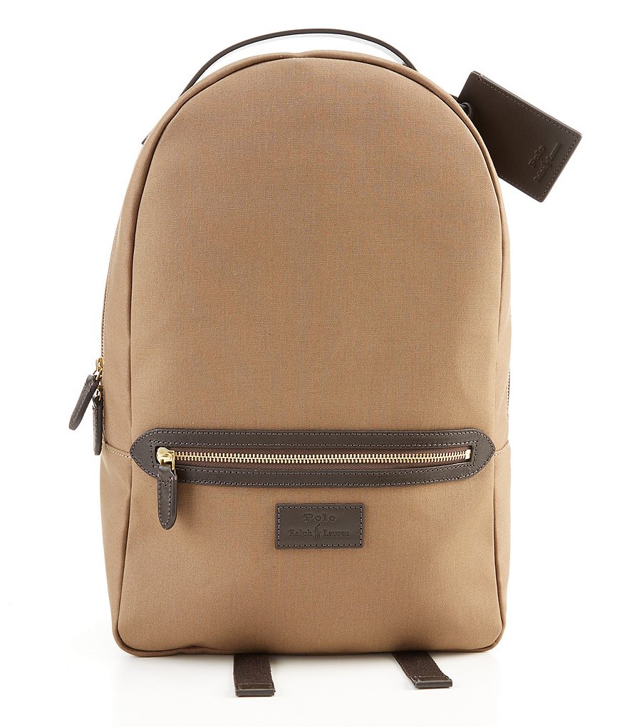 Polo Ralph Lauren Leather-Trim Canvas Backpack | Dillard's