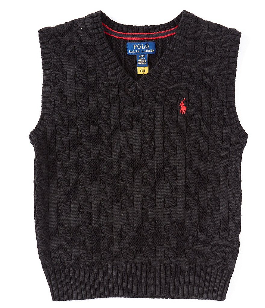 Polo Ralph Lauren Little Boys 2T-7 Cable Knit Sweater Roy Vest | Dillard's