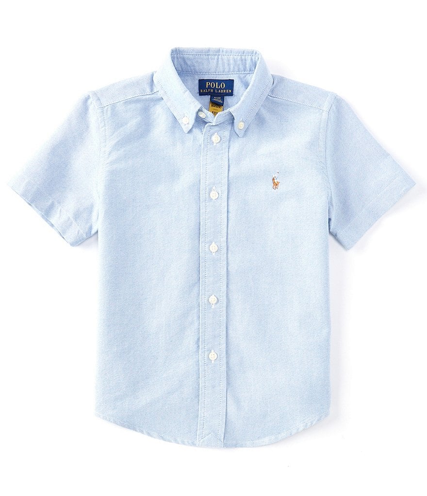 Polo Ralph Lauren Little Boys 2T-7 Cotton Oxford Short-Sleeve Button Down  Shirt