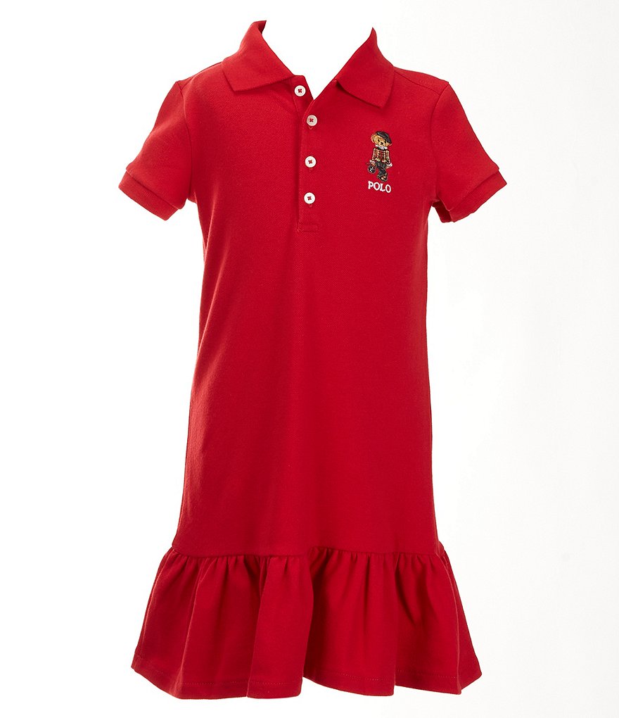 Polo Ralph Lauren Little Girls 2T-6X Short Sleeve Polo Bear
