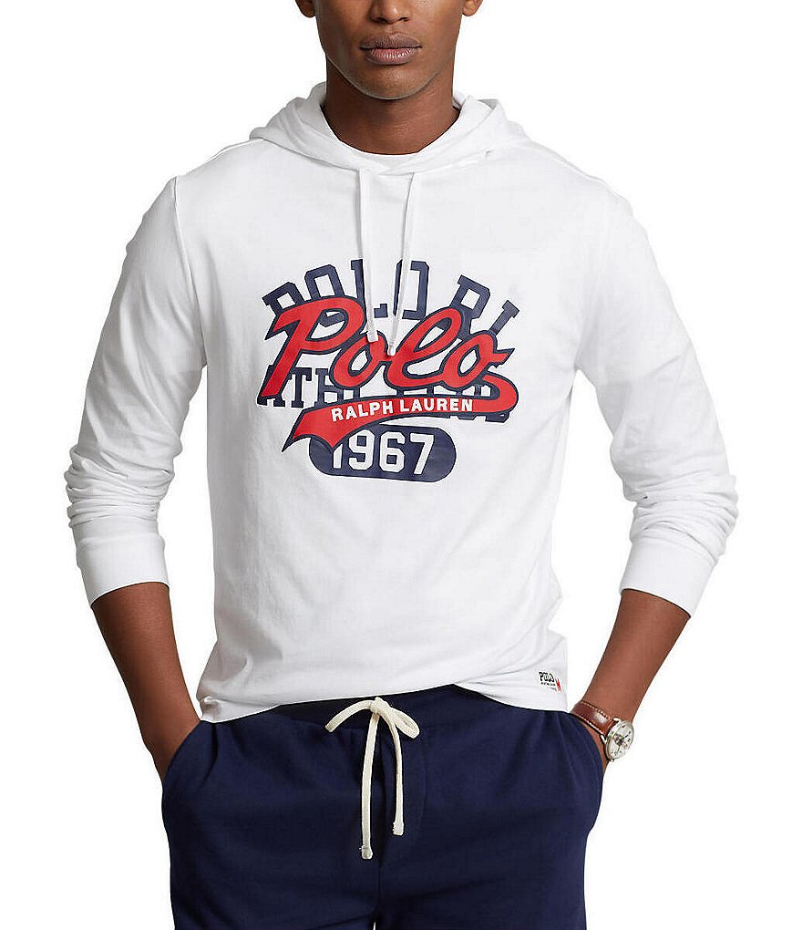 Polo Ralph Lauren Logo Jersey Long-Sleeve Hoodie Tee | Dillard's