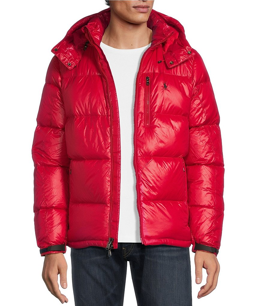 Polo Ralph Lauren Men s The Gorham Glossy Down Jacket Rl2000 Red XL