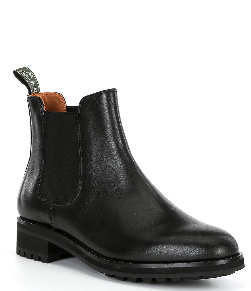 Polo Ralph Lauren Men s Bryson Leather Chelsea Boot Black 11.5