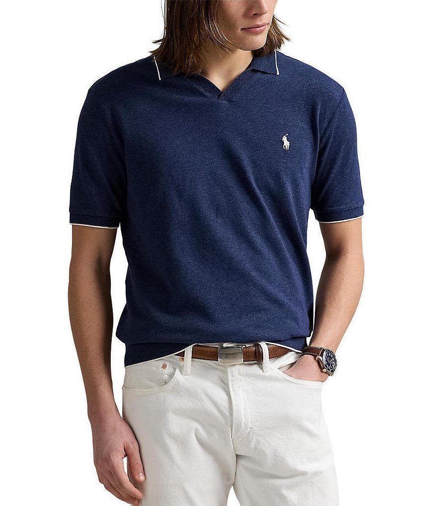 Mesh Knit Polo Shirt – Trendy Wear