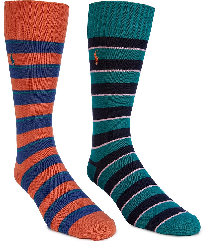 Polo Ralph Lauren Multi Stripe Detail Socks 2-Pack