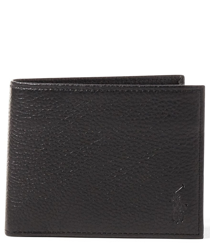 Polo Ralph Lauren Pebbled Leather Flip ID Bilfold | Dillard's