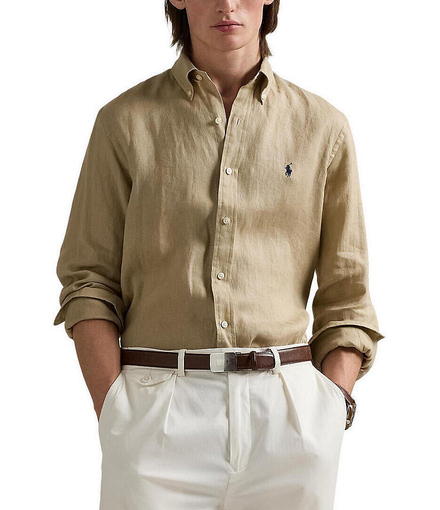 Polo Ralph Lauren Piece Dye Linen Long Sleeve Woven Shirt Polo Ralph Lauren Piece Dye Linen Long Sleeve Woven Shirt