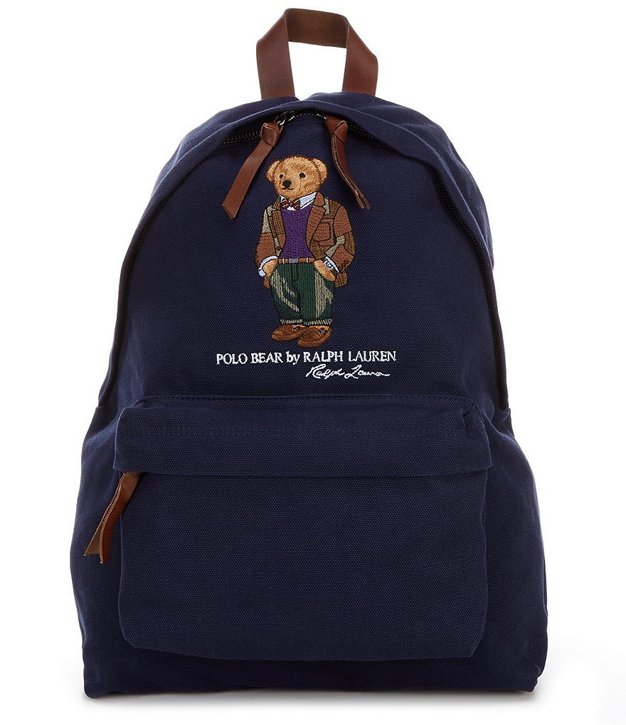Ralph Lauren Beige Polo Bear Backpack