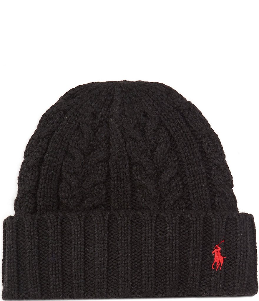 Polo Ralph Lauren Polo Sport Cable Knit Striped Beanie