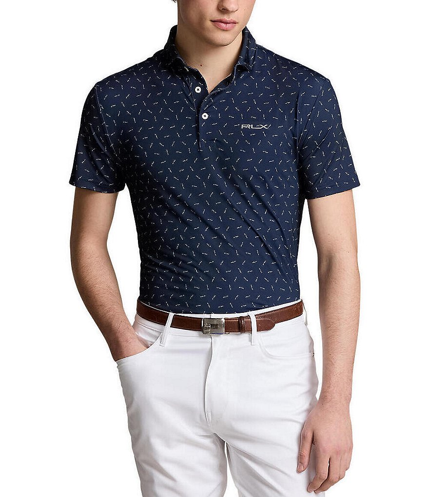 Polo Ralph Lauren RLX Golf Performance Stretch Printed Short Sleeve Polo Shirt