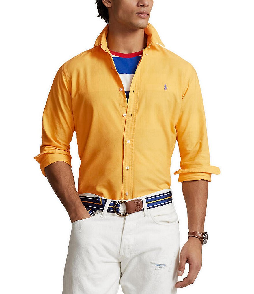 Polo Ralph Lauren Solid Garment-Dye Oxford Classic-Fit Long