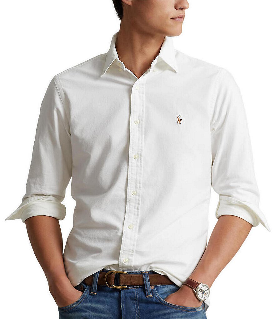 Polo Ralph Lauren Solid Oxford Long-Sleeve Woven Shirt | Dillard's