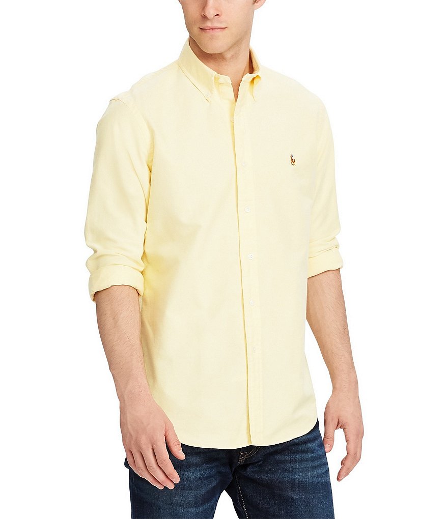 yellow ralph lauren oxford shirt