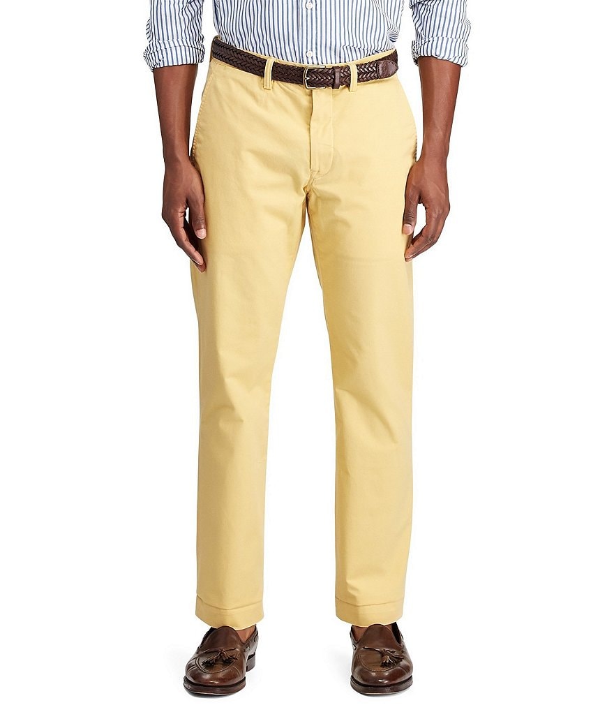 Polo Ralph Lauren Straight-Fit Flat-Front Stretch Twill Chino Pants |  Dillard's