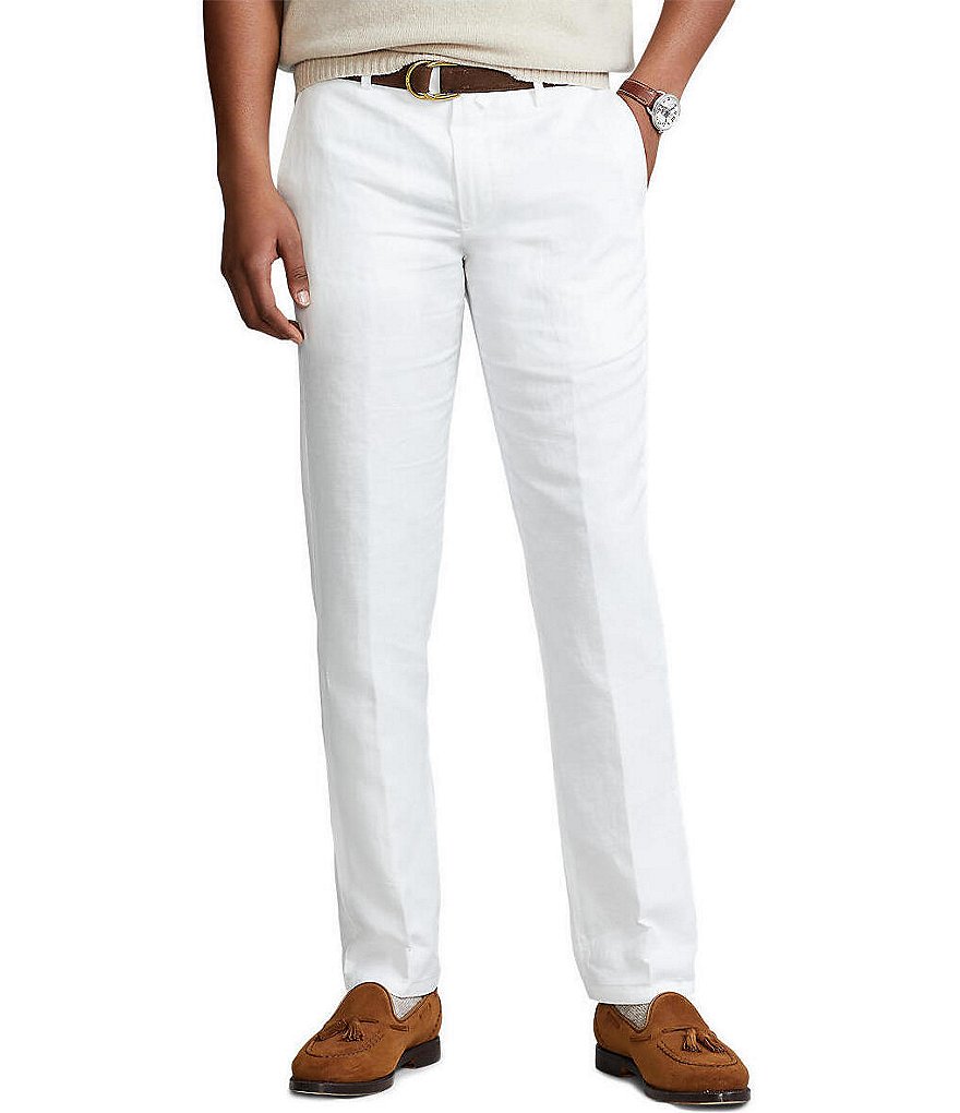 Ralph Lauren Straight-Fit Linen Blend Pants | Dillard's