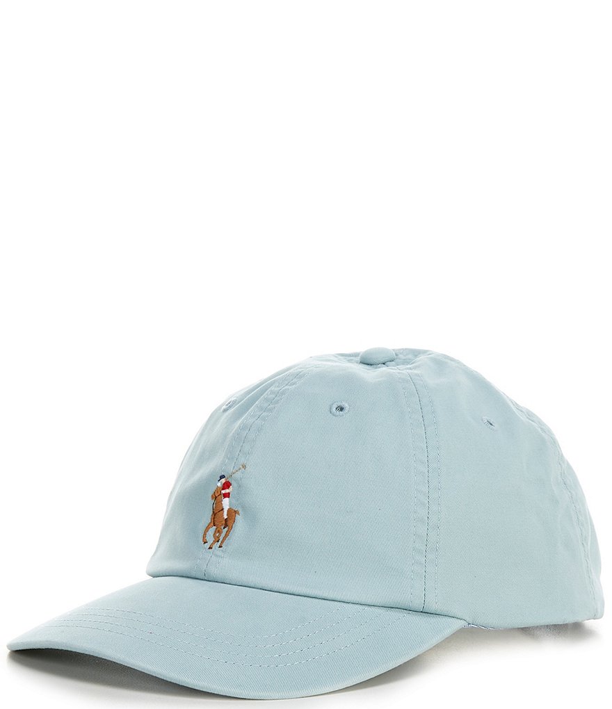 Polo Ralph Lauren Stretch Embroidered Pony Leather Strap Chino Cap