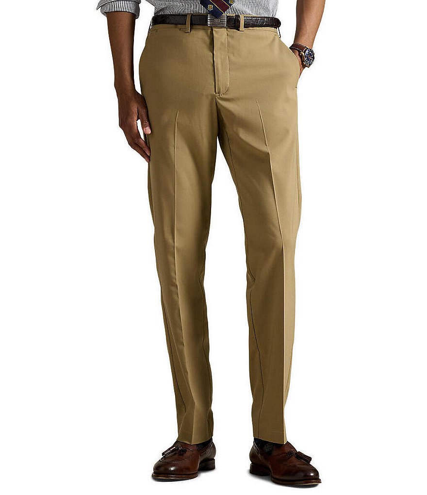 Polo Ralph Lauren Weekday Solid Flat Front Stretch Pants | Dillard's