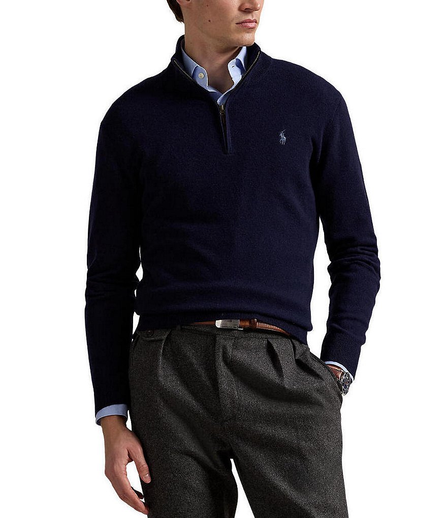 Polo Ralph Lauren Wool Quarter-Zip Sweater | Dillard's