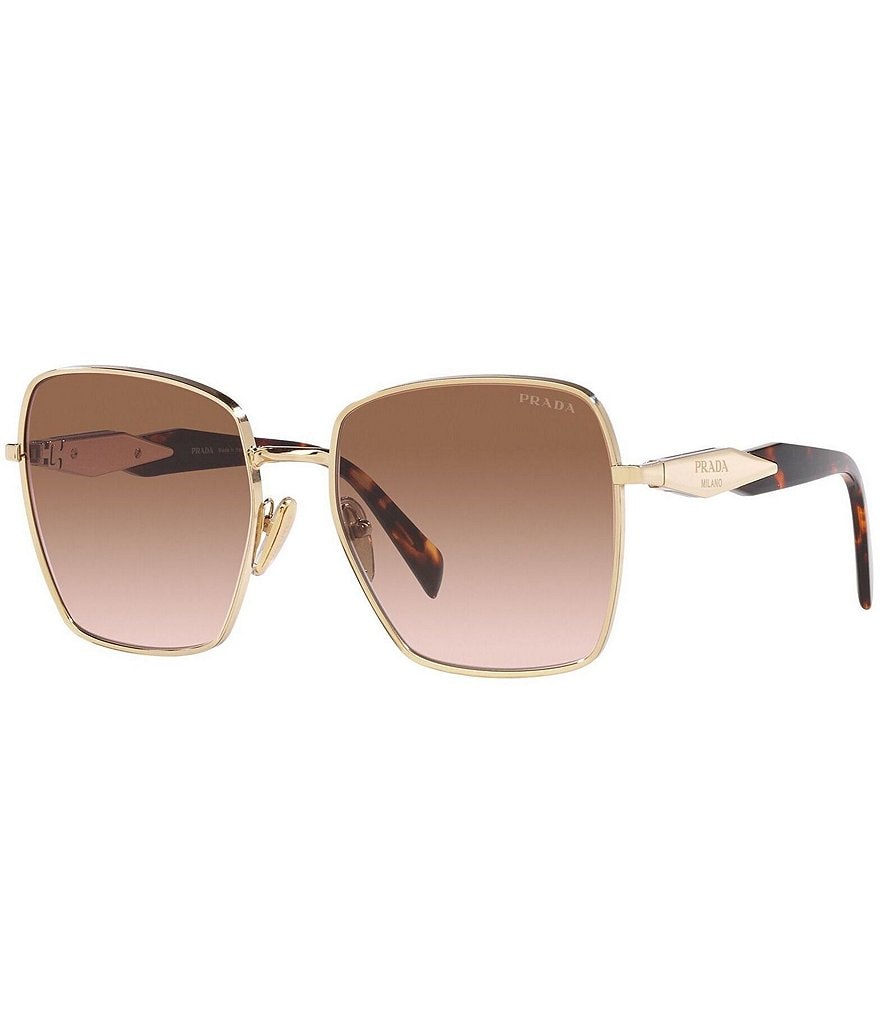 Prada irregular hotsell 57mm square sunglasses