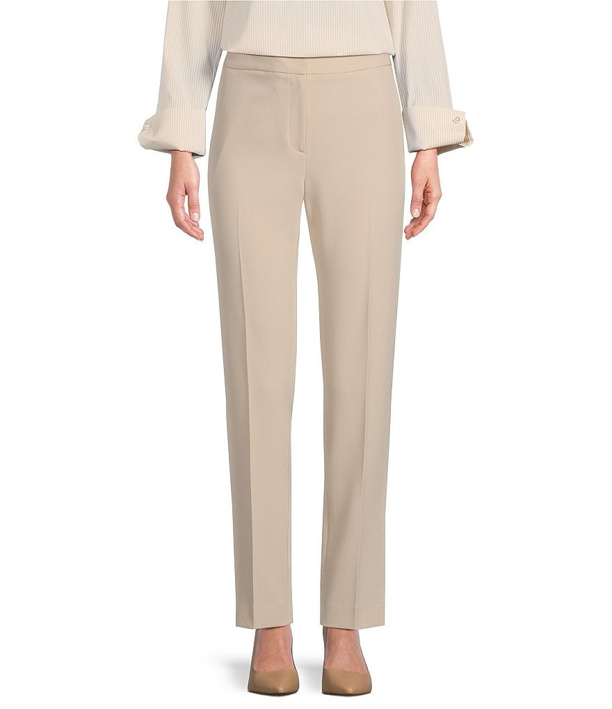 Preston & York Corey Crepe Flat Front Ankle Length Pants | Dillard's