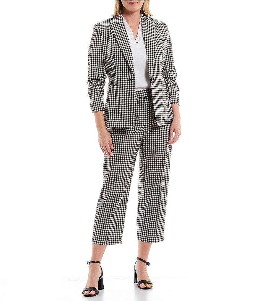 Preston & York Gwen Peak Lapel Neck 3/4 Sleeve Statement Jacket