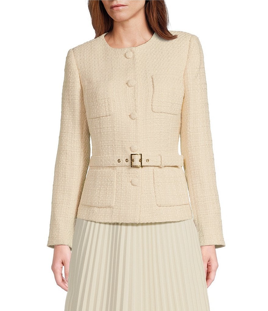 送料無料◆2025新品  Preston & Dillard's | Jacket Belted Tweed Kora York ジャケット・アウター