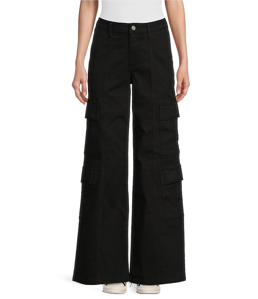 Prosperity Denim Mid Rise Wide Leg Cargo Pants | Dillard's