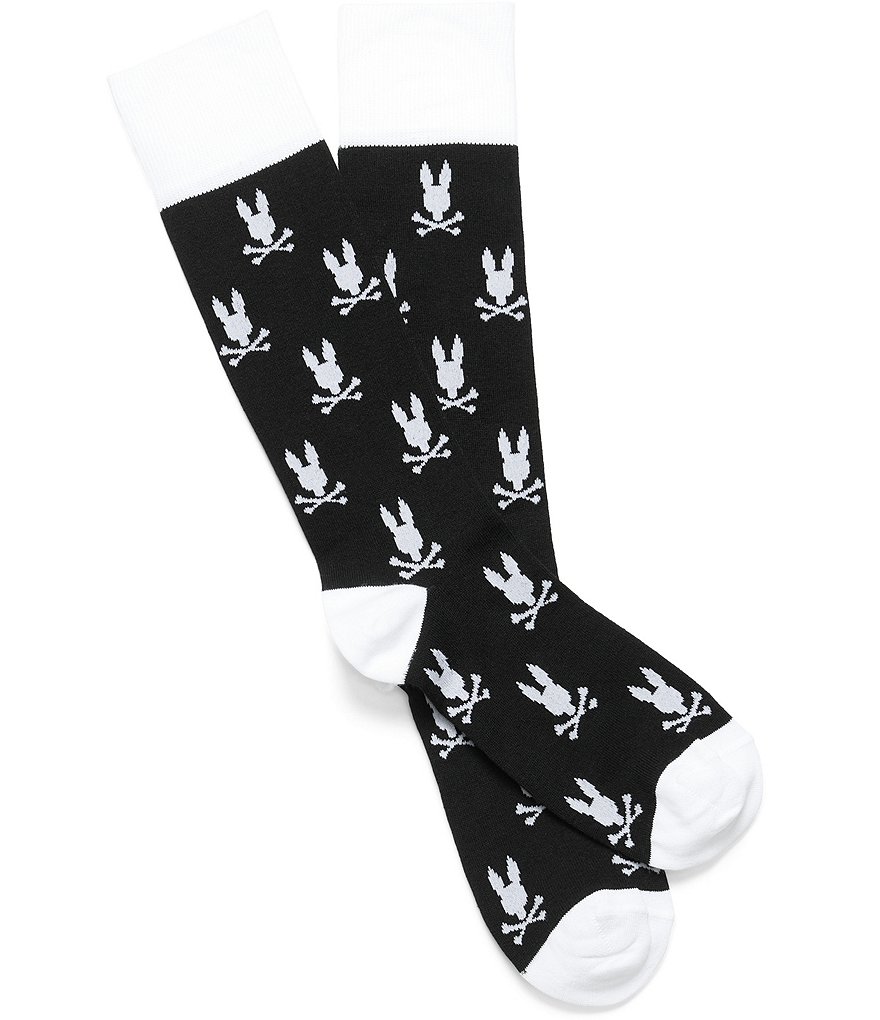 Psycho Bunny ソックス 6足セット Men's 3 Pack Sport Sock in White | Psycho Bunny