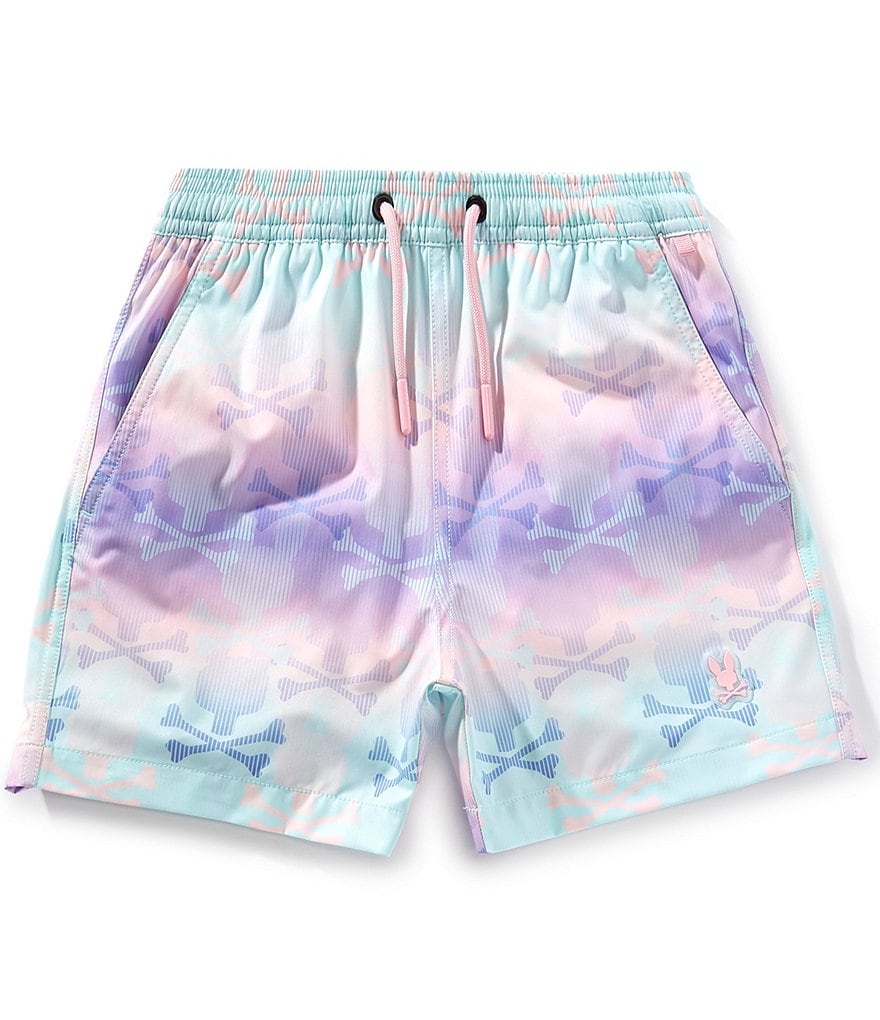 Psycho Bunny Big Boys 7-20 Forester Bunny-Printed Swim