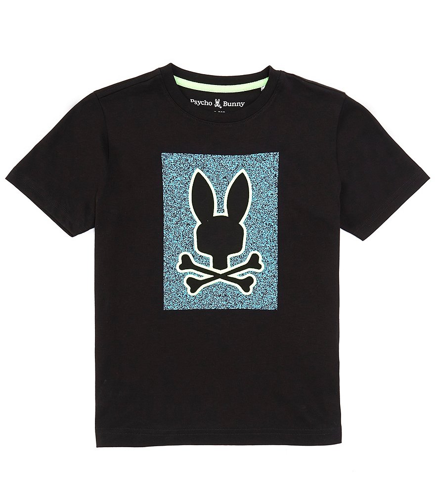 【CPGN STUDIO】Skate Bunny Short Sleeve T-shirt Psycho Bunny Big Boys 7-20 Short Sleeve Livingston Graphic T