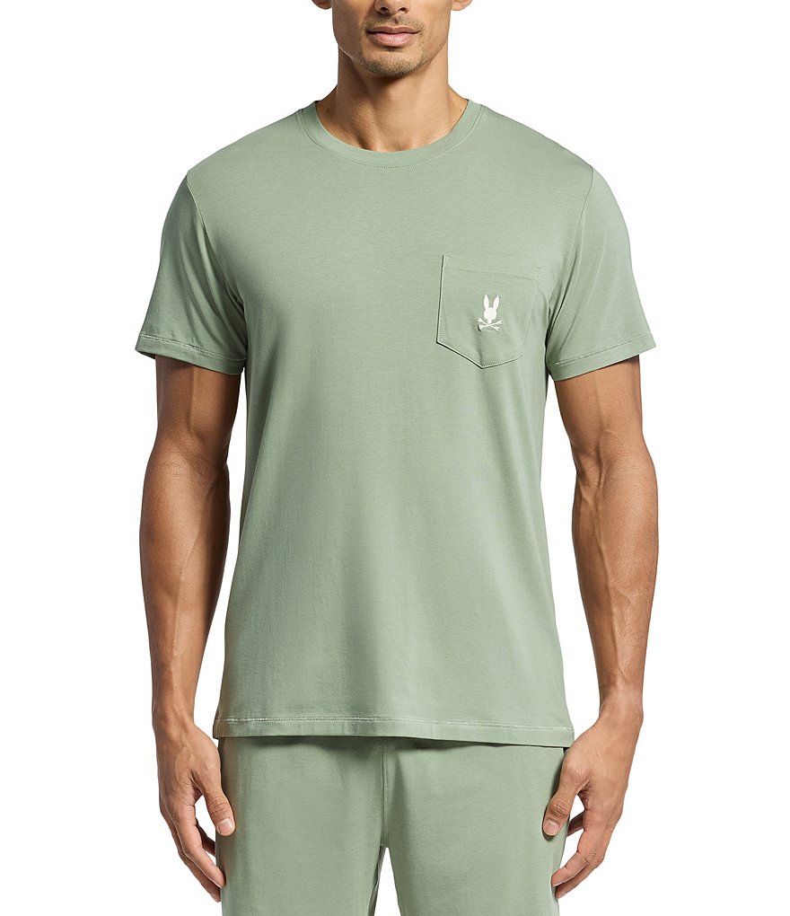 Psycho Bunny Short Sleeve Jersey Pocket Embroidered Bunny