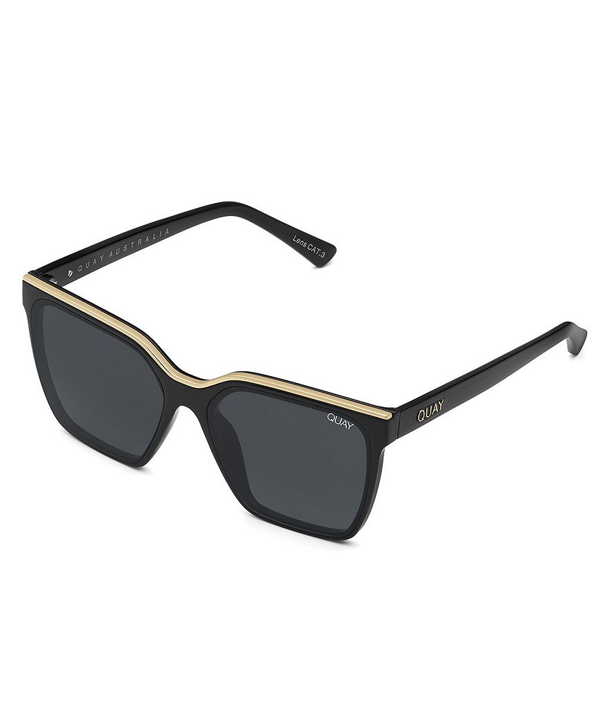 Quay Level Up 51mm Gradient Polarized Square Sunglasses Dark Monstera/ Smoke Polarized
