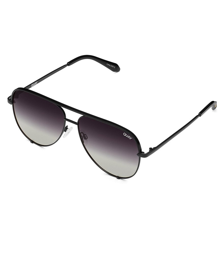 Quay Australia Unisex High Key 55mm Polarized Aviator Sunglasses ...