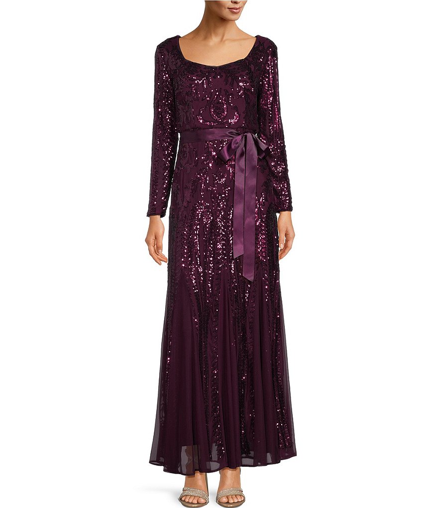 r&m richards sequin gown