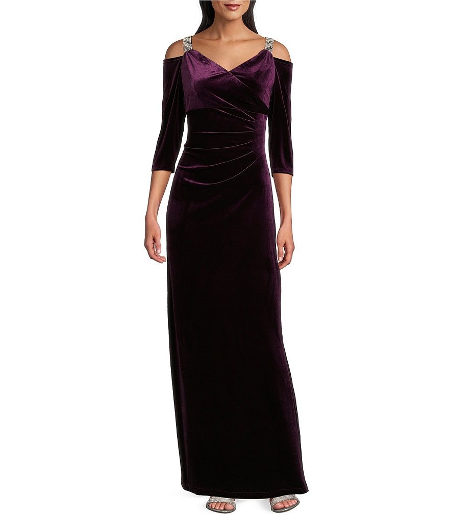 R and m richards cold shoulder gown best sale