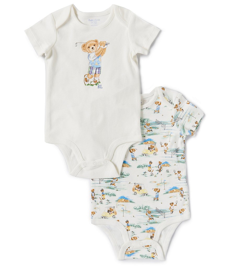 Ralph Lauren Baby Boys 3 24 Months Polo Bear Bodysuit 2 Pack Dillard s