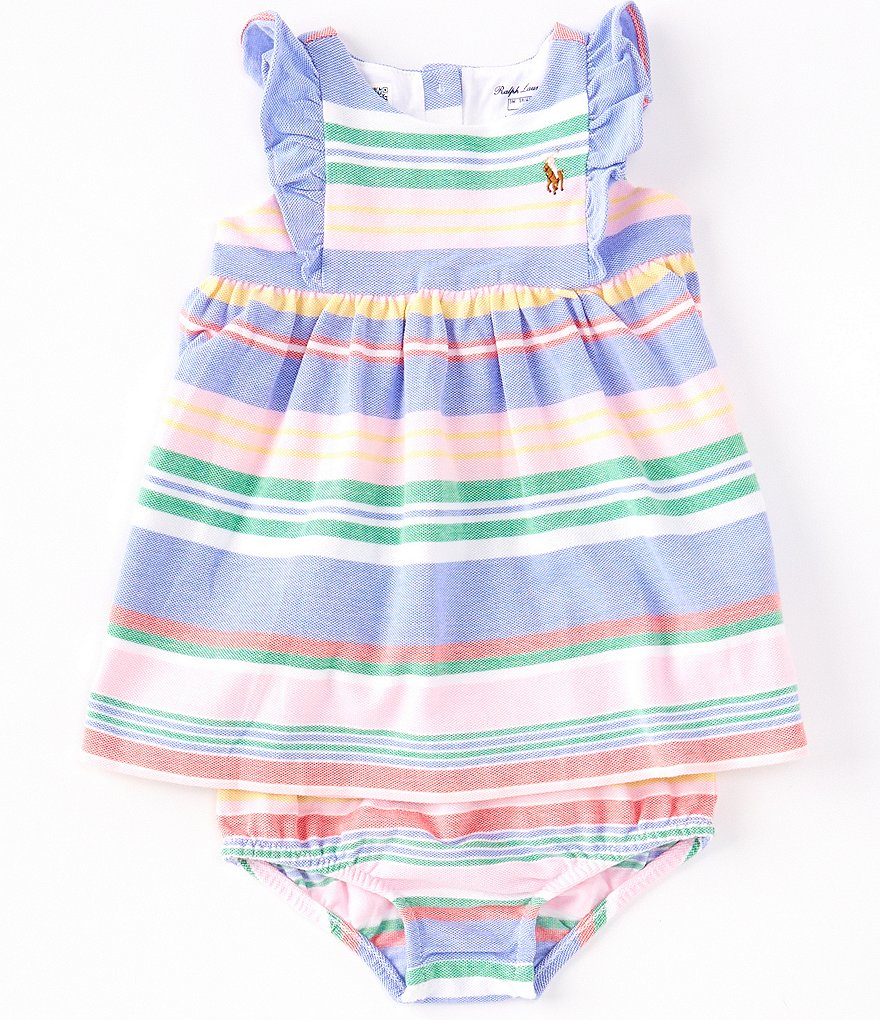 Ralph Lauren Baby Girls 3-24 Months Sleeveless Striped Fit-And-Flare ...