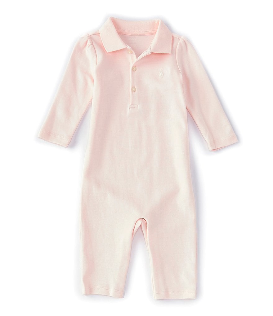 Ralph Lauren Baby Girls Newborn-12 Months Long-Sleeve Polo Coverall ...