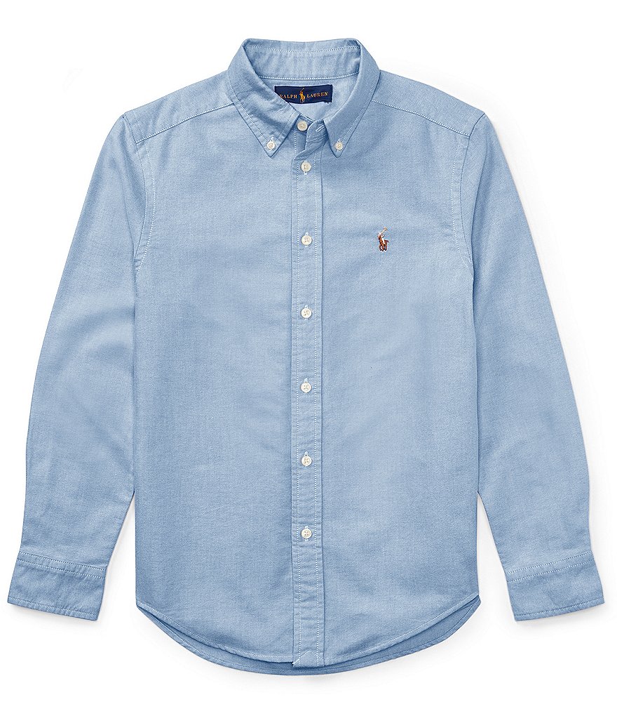 Polo Ralph Lauren Big Boys 8-20 Solid Long-Sleeve Oxford Shirt