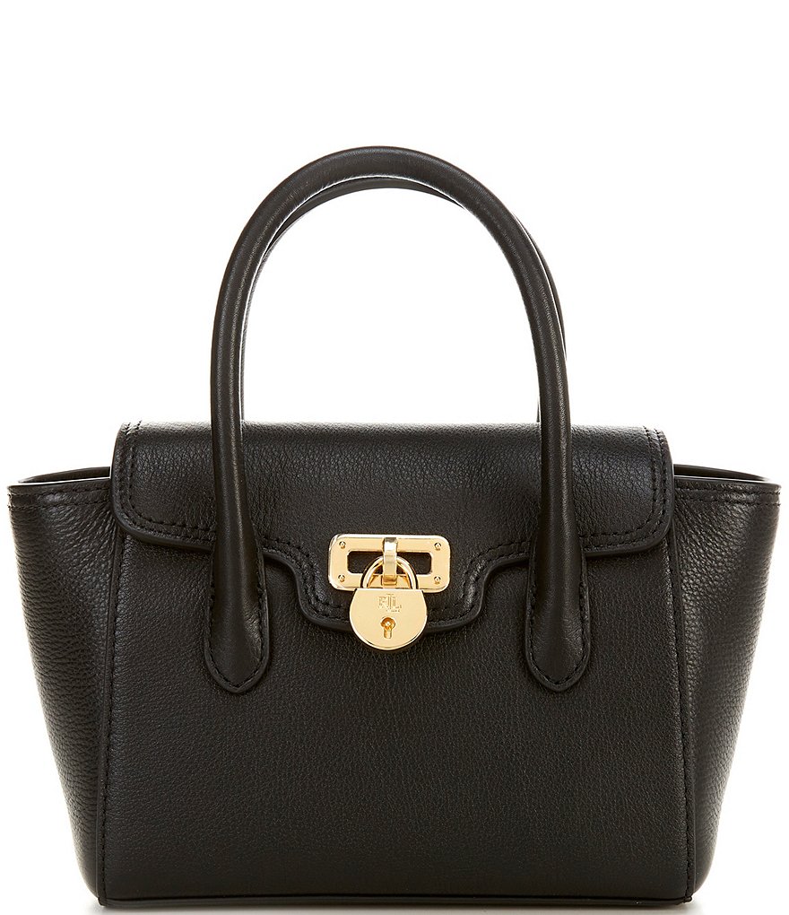 LAUREN RALPH LAUREN スモールサッチェルバッグ Small Tanner Lauren Ralph Lauren Tanner Pebbled Leather Small Satchel Bag