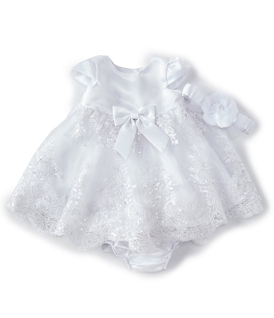 Baby Girls Ivory Bow Deep Frilly Lace Knickers Christening Baptism
