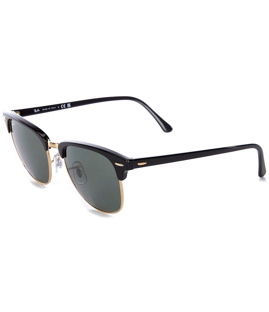 Ray-Ban Clubmaster Black & Gold Polarized Sunglasses | Zumiez