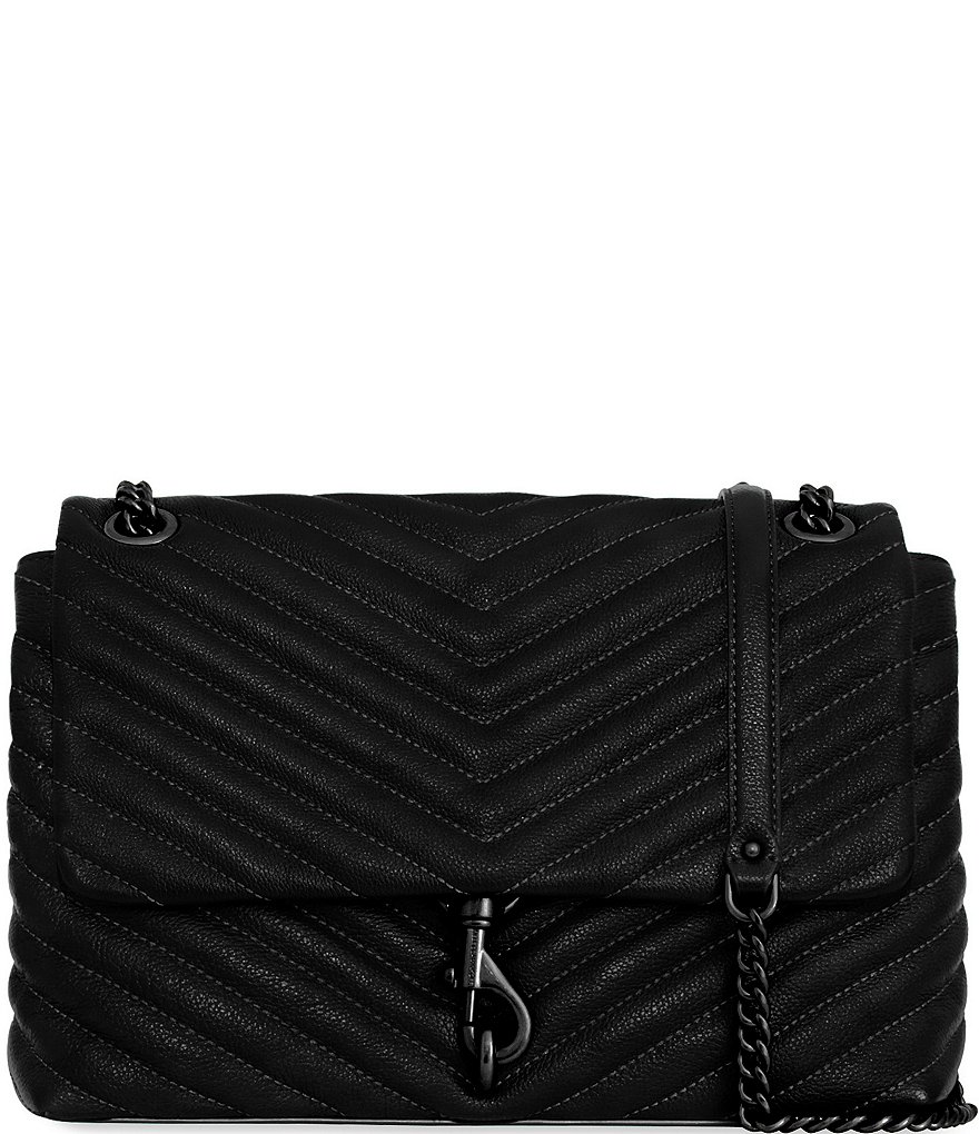 Edie flap shoulder bag black online