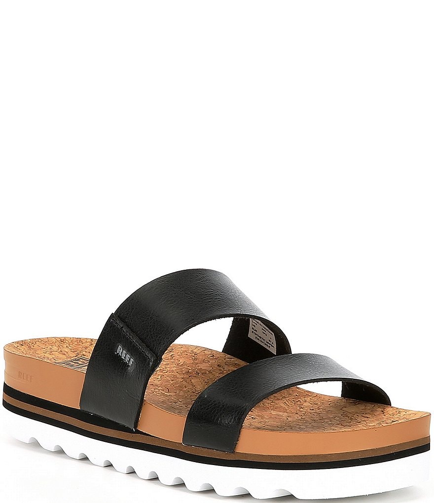 Reef Women's Cushion Bounce Two Strap Slides/Sandals, Wide Fit