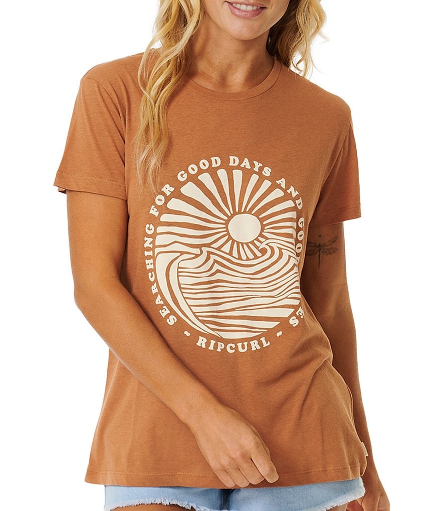 RIP CURL The Search Blue Graphic T Shirt Surf Skate Beach Sun Ocean Fi –  Shop Thrift World