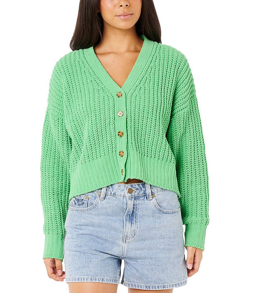 Rip Curl Neon Isles Long Sleeve Solid Cardigan | Dillard's