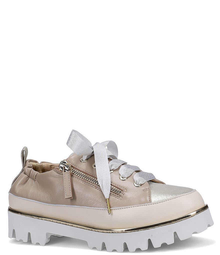 Ron White Ninazee Leather Lace Up Zip Sneakers | Dillard's